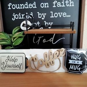 Coffee bar signs